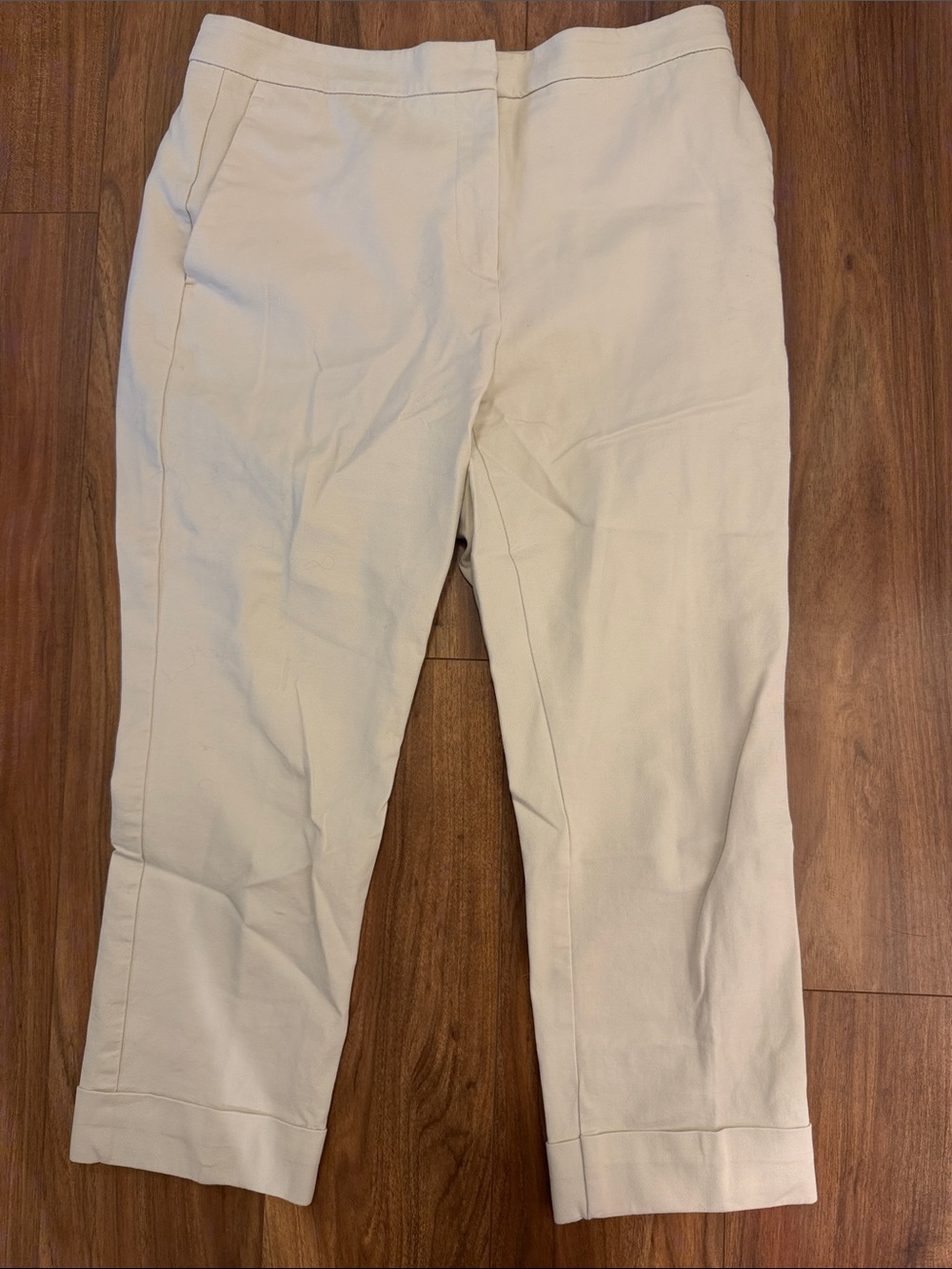 Ann Taylor Cream Cropped Dress Pants